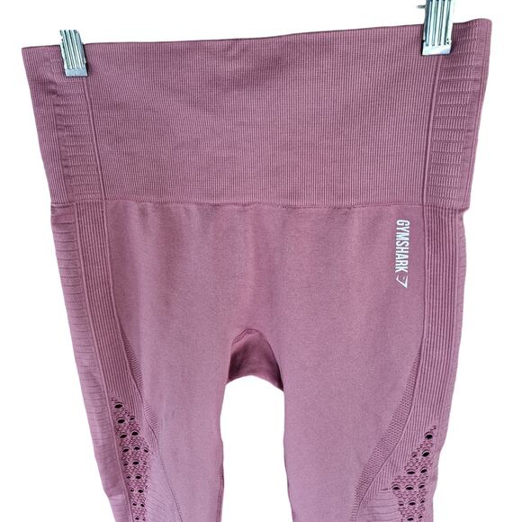 Gymshark energy seamless high waist leggings 7/8th length muave dusty pink - Picture 5 of 6